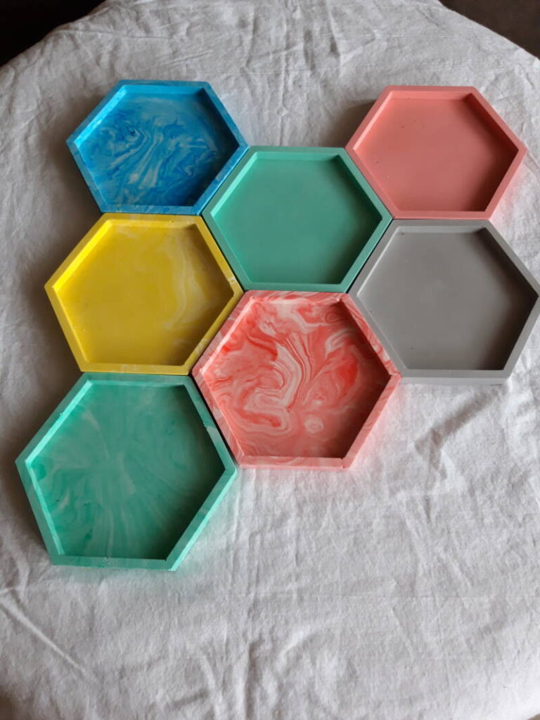 Hexagon onderzetters