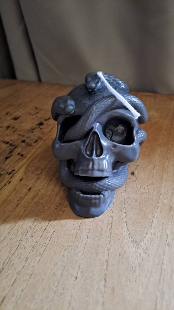 Skull doodshoofd kaars net slang - Afbeelding 12