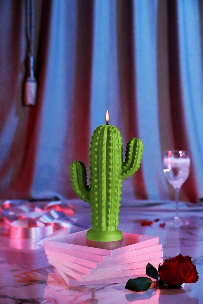 Candellana luxe design figuurkaars in de vorm van een Cactus